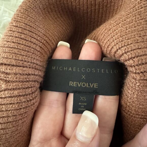 Michael Costello REVOLVE Sweater Women’s XS Turtleneck Designer Cableknit Preppy - Picture 6 of 12